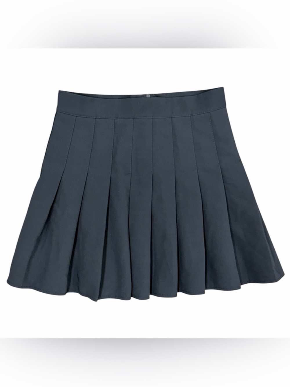 Grey Pleated Mini Skirt